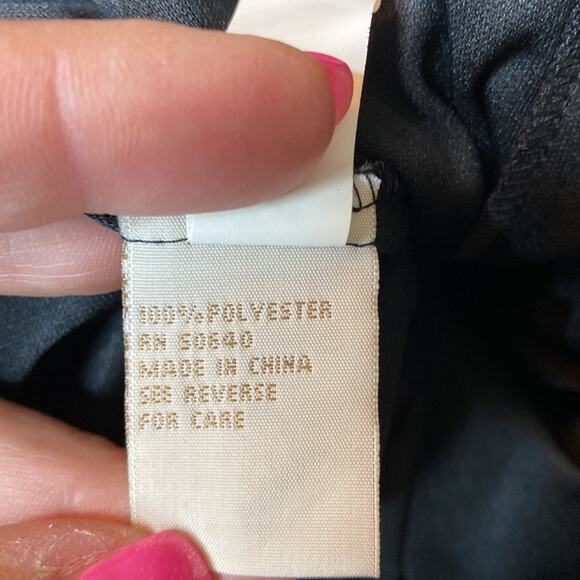 Jonathan Martin Pleated Dress Black Halter Neck Sleeveless Size 8 - Picture 7 of 7